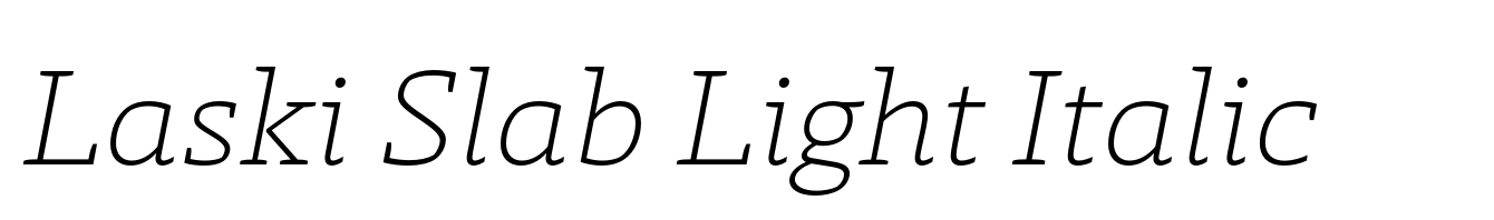 Laski Slab Light Italic